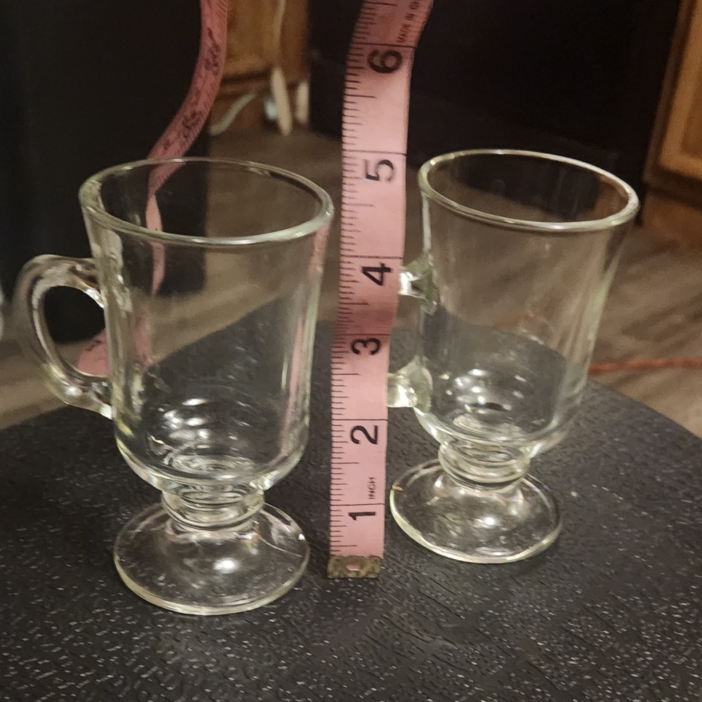 Elegant Clear Glass Coffee Mugs